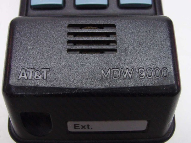 AT&T MDW 9000 model number molded into top of handset housing with Ext. label below
