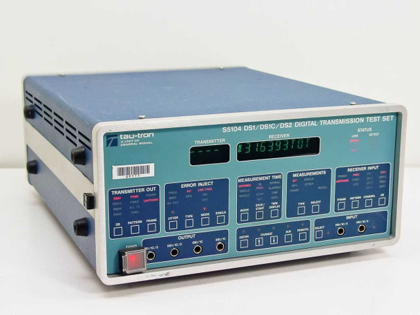 Tau-Tron S5104 DS1/DS1C/DS2 Digital Transmission Test Set Option 03, 05 As Is
