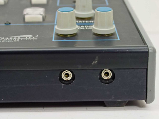 Tele-Images 84386 Console Config 2 right side panel showing two 3.5mm audio jacks and Tele-Images Inc label
