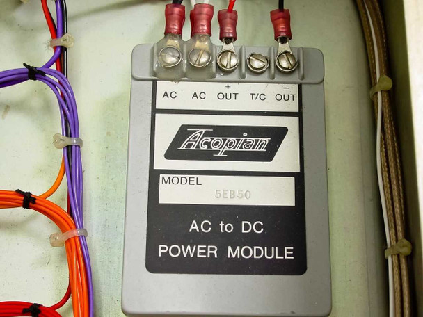 Acopian Model 5EB50 AC to DC Power Module installed inside Hughes FM Data Detector chassis