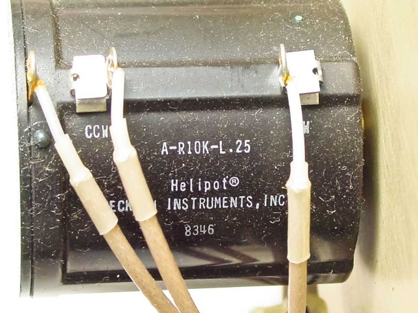 Helipot A-R10K-L.25 precision potentiometer installed inside Hughes 3814120-100 FM Data Detector chassis