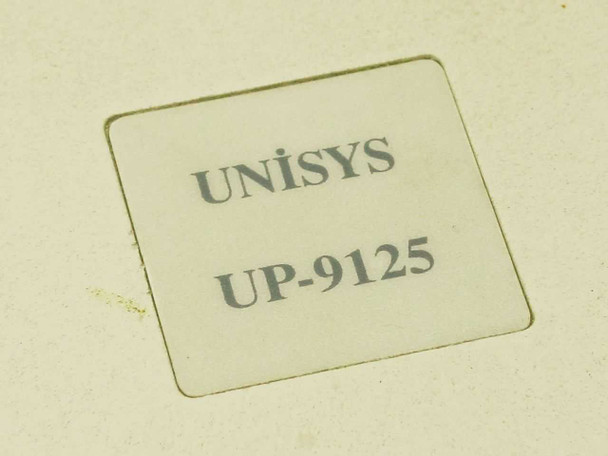 Unisys UP-9125 model label close-up reading UNISYS UP-9125