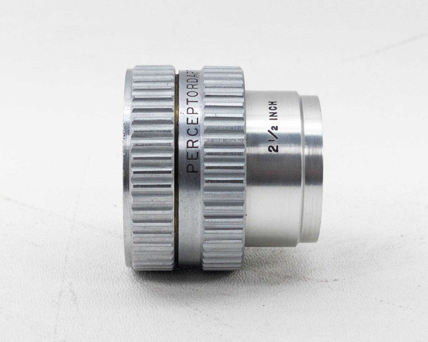 Simpson Optical Perceptordaptor No. 137-0001 — side view with engraved PERCEPTORDAPTOR marking and 2-1/2 INCH size label visible