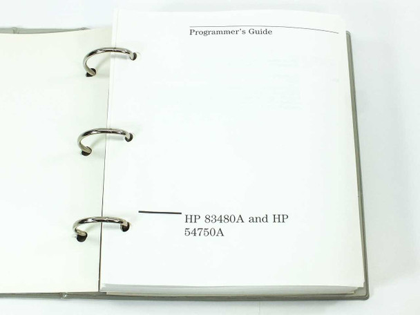 HP 83480A 54750A Programmer's Guide — title page interior showing HP 83480A and HP 54750A model names