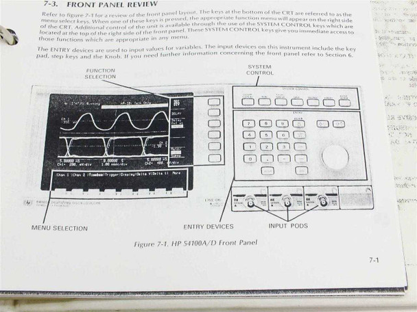 HP 54100A-D Operating & Programming Manual