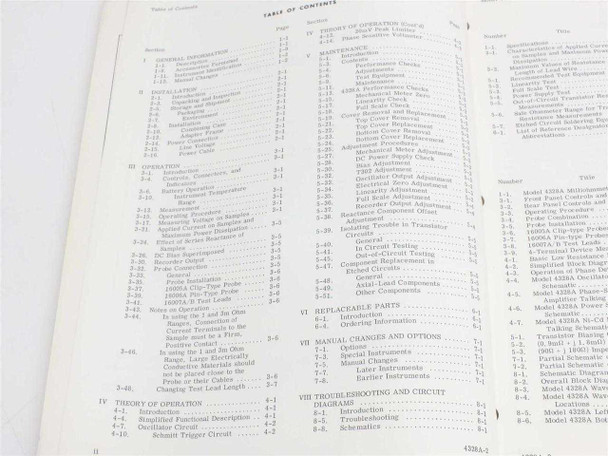 HP 4328A Milliohmmeter Operating & Service Manual