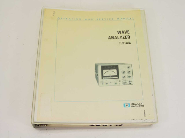 HP 3581A/C Wave Analyzer Operating & Service Manual