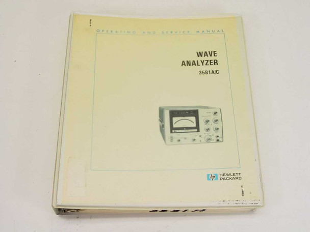 HP 3581A/C Wave Analyzer Operating & Service Manual