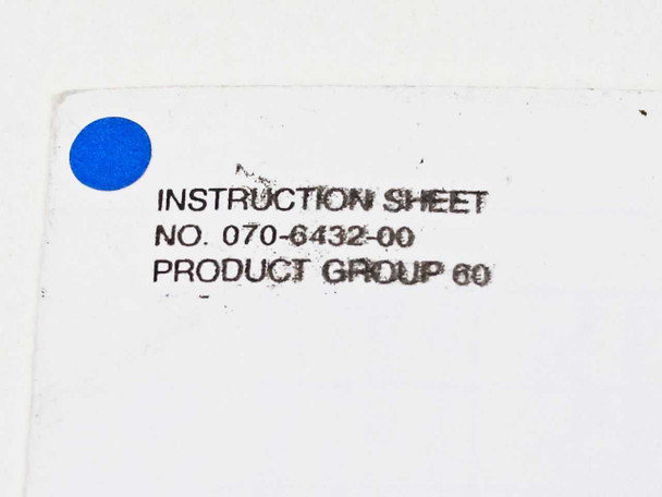 Tektronix P6137 Instruction Sheet label — Publication No. 070-6432-00, Product Group 60, with blue dot sticker