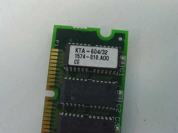 Kingston KTA-604/32 label closeup showing model KTA-604/32, part number 1574-010.A00, CE marking