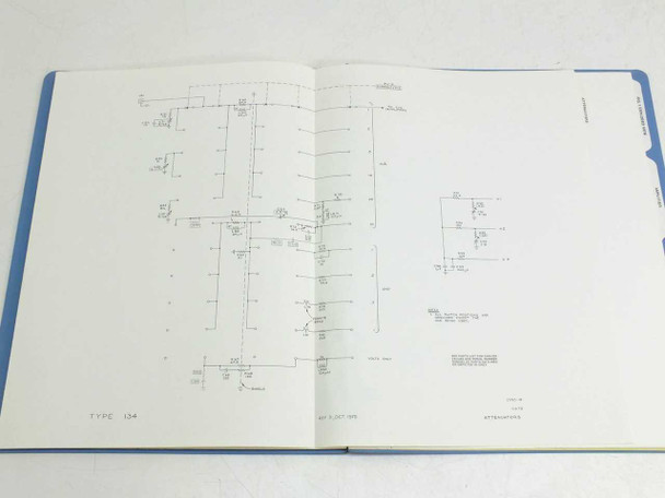 Tektronix 134 Instruction Manual — interior spread showing electrical schematic diagram
