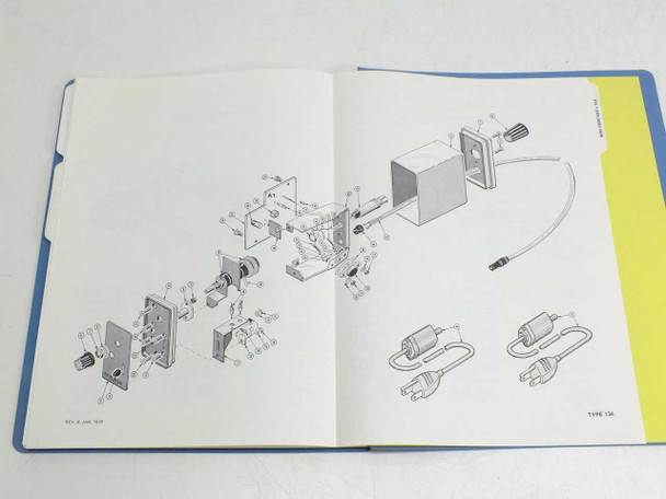 Tektronix 134 Instruction Manual — interior spread showing exploded parts diagram of probe and accessories