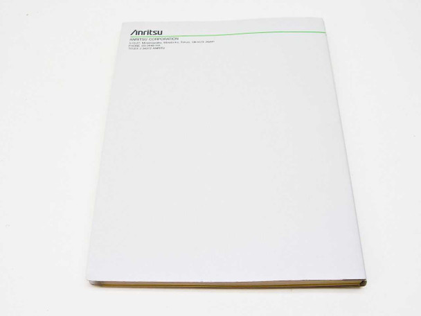 Anritsu MP1552B Operation Manual Vol. 1 — rear cover view showing Anritsu Corporation publisher information