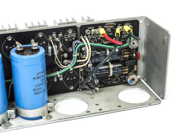 Power-One F24-12 – close-up of regulation and control PCB showing output terminals and component detail