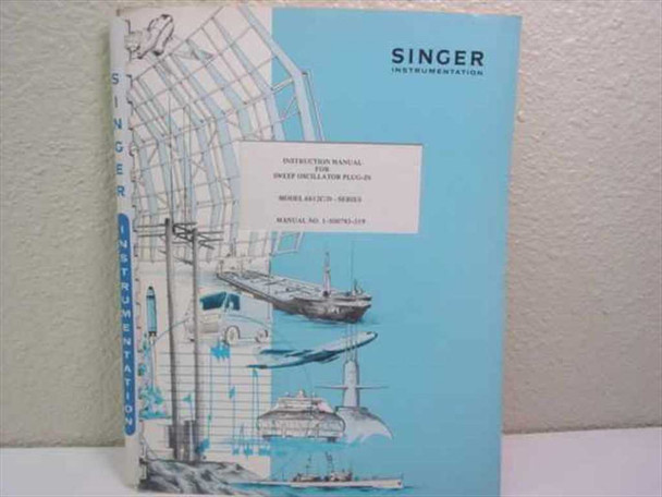 Singer Instrumentation 6612C/D Sweep Oscillator Plug-In Instruction Manual — front cover showing manual title and Singer branding