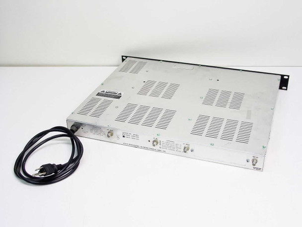 Blonder Tongue AP60-550 Agile Processor – rear three-quarter view showing vented top cover and AC power cord attached