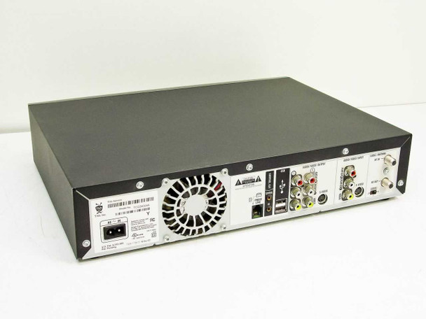 TiVo TCD24004A – rear panel overview showing all ports, cooling fan, AC inlet, and connector cluster