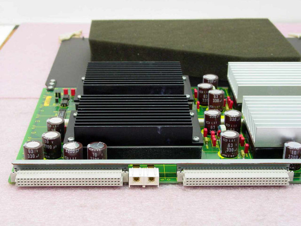 Silicon Graphics SGI 305X2 Power Module Board – close-up of edge connector area showing dual card-edge connectors and capacitor cluster near black heatsink