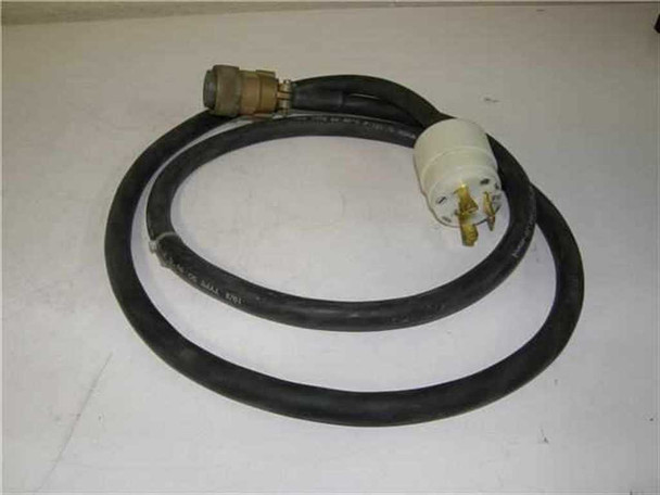Varian VZC-6965 power cable with NEMA L5-30 twist-lock plug and military circular connector – full cable view