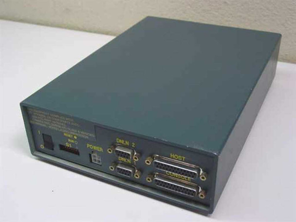 Intermec 9180C01 Network Controller – rear panel view showing power switch, DNLN 1, DNLN 2, HOST, and CONSOLE DB25 ports