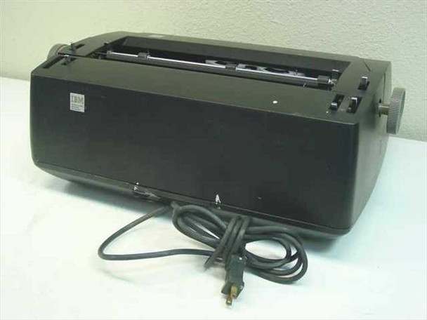 IBM Correcting Selectric II typewriter – rear view showing power cord and platen knob