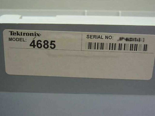 Tektronix Model 4685 serial number label on bottom or side of printer chassis