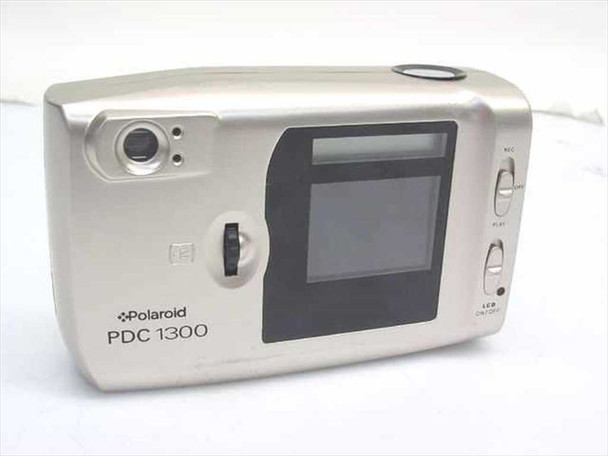 Polaroid PDC-1300 digital camera — rear view showing LCD screen and REC/PLAY/LCD buttons