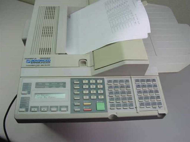 Minolta MinoltaFax 5600 top-down view of control panel and numeric keypad with paper in document feeder