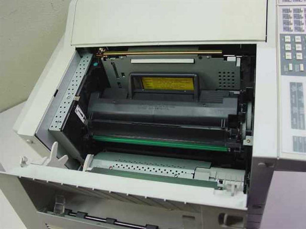 Minolta MinoltaFax 5600 internal view with front cover open revealing toner cartridge and drum unit