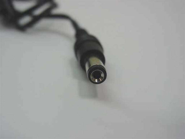 Close-up of DC barrel connector on Supra power adapter cable