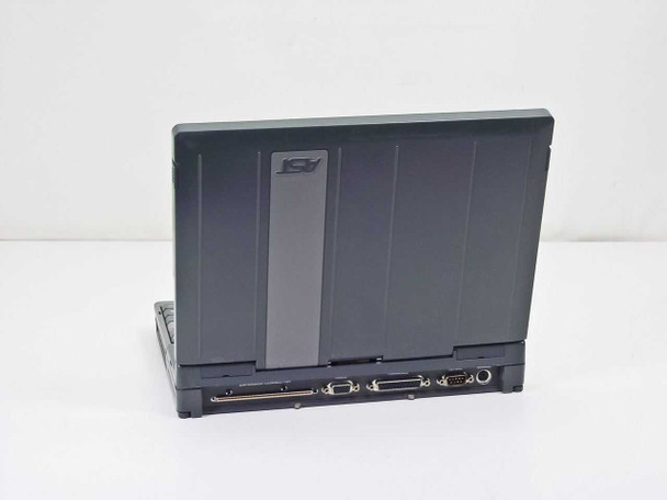 AST PowerExec 3/25SL rear/back view closed — AST logo on lid, ports visible along bottom edge