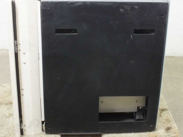 Fujitsu M2444AC Wiltec cabinet – left side panel view showing ventilation slots and hinged door