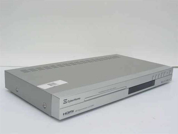 CyberHome DVD 655 HDMI DVD player front view showing disc tray, CyberHome logo, and HDMI labeling on silver chassis