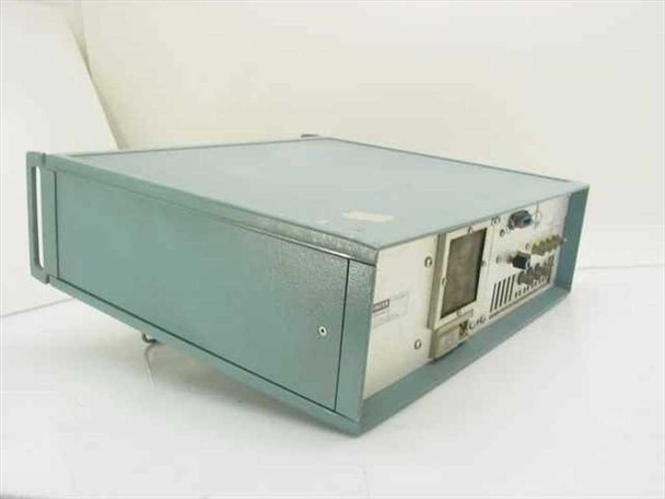 Singer Alfred 6608EDA Sweep Oscillator top-right angle view showing teal enclosure and rear panel connectors