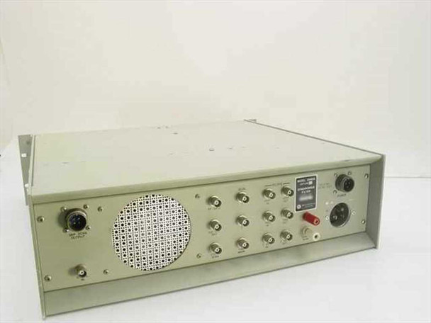 Austron 2090A rear panel view – multiple BNC connectors, large multi-pin circular connector, ventilation grille, AC power inlet