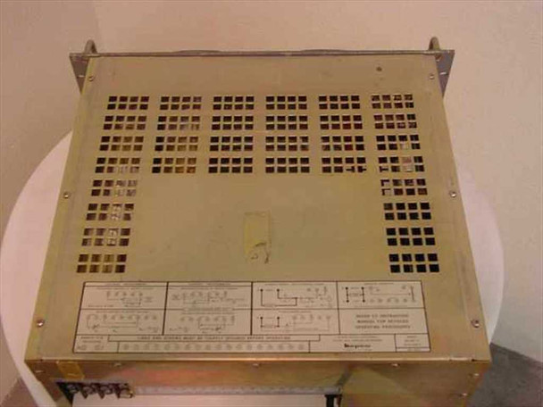 Kepco KS36-10M power supply – top/rear view showing ventilation perforations and wiring diagram label on bottom panel