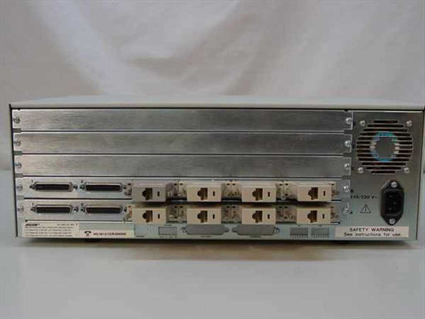 Micom Marathon 2K Plus – rear panel view showing DB-25 serial ports, modular jacks, expansion slots, fan, and IEC AC inlet