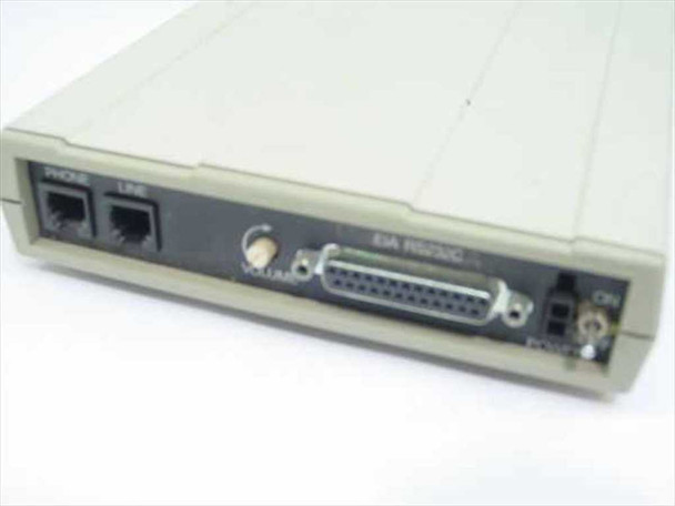 MultiTech MT932BA MultiModem II rear panel showing PHONE and LINE RJ-11 jacks, DB-25 RS-232 port, volume control, and power switch