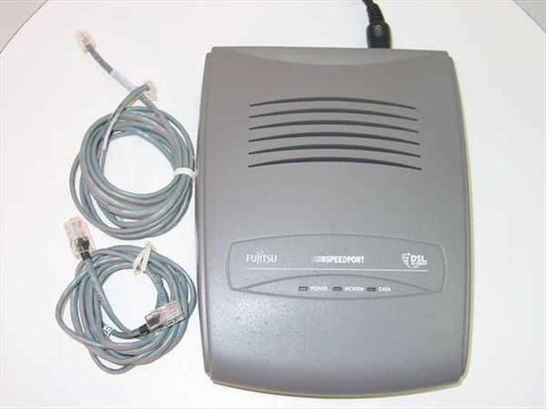 Fujitsu Speedport FC9660RA12 DSL modem top view with two included RJ-11 phone cables
