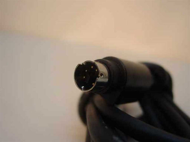 Second close-up view of 6-pin Mini-DIN male connector on PS/2 extension cable showing pin detail