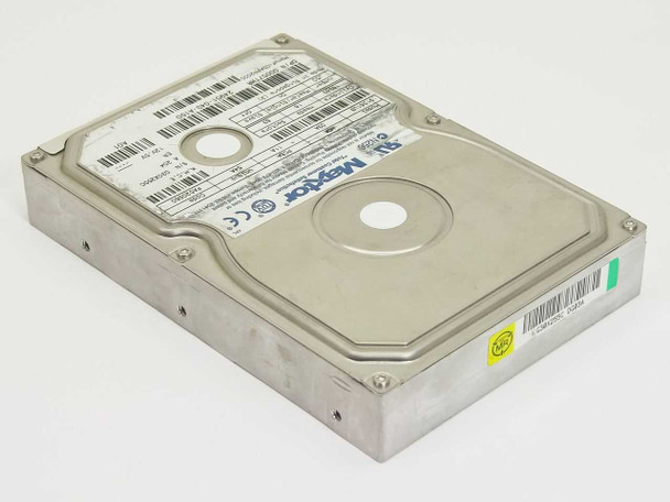 Maxtor 91361U3 13GB IDE hard drive – angled top view showing label and bottom enclosure