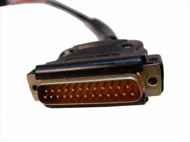 Micro Controle linear stage – close-up of 25-pin D-sub connector on motor cable