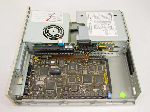 Compaq DeskPro 286n Model 3010 interior view – motherboard, power supply, floppy drive, and ISA expansion slots visible