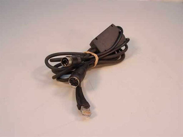Symbol LT 1880 adapter cable 25-09212-01 coiled view showing DIN connectors and RJ45 plug
