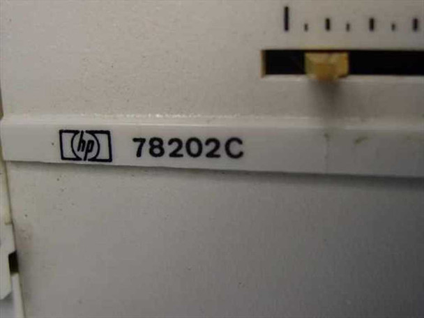 HP 78202C module label close-up showing HP logo and model number 78202C on front panel strip
