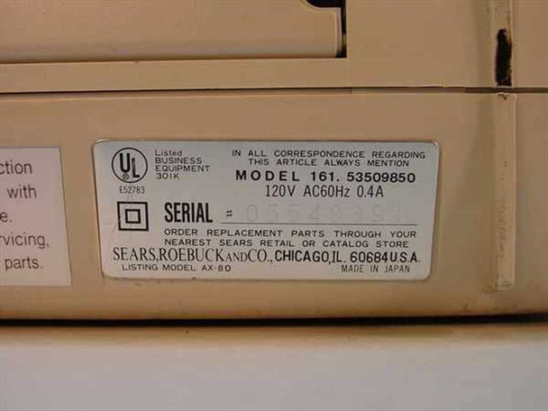 Sears 161 VINTAGE Electronic Typewriter - As Is / For Parts - No Ribbon to Test