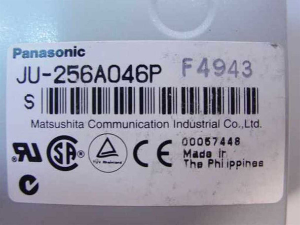 Panasonic JU-256A046P label showing model number, Matsushita manufacturer info, Made in Philippines, and UL CSA CE certifications