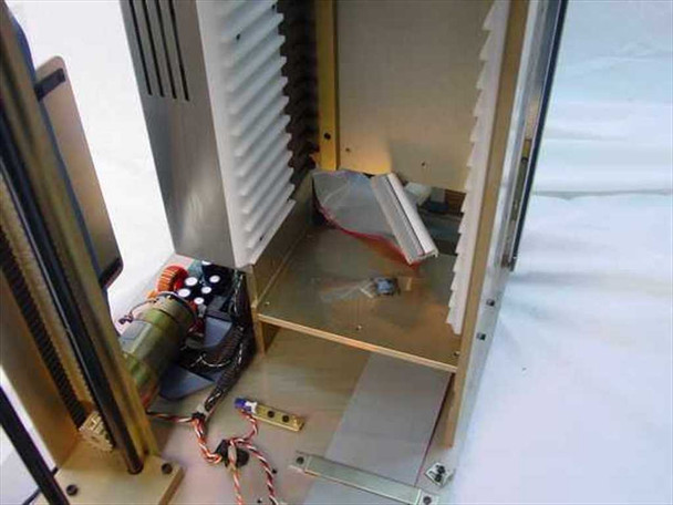Plasmon 555700-000 interior top-down view showing empty optical drive bay and internal wiring harness