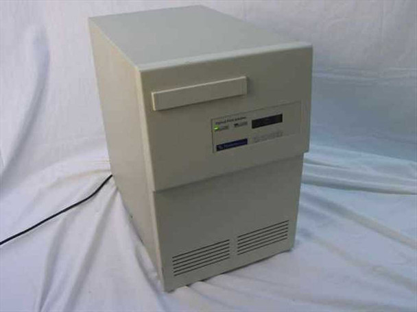 Plasmon 555700-000 Optical Disk Jukebox – front-left three-quarter view showing tower chassis and front panel
