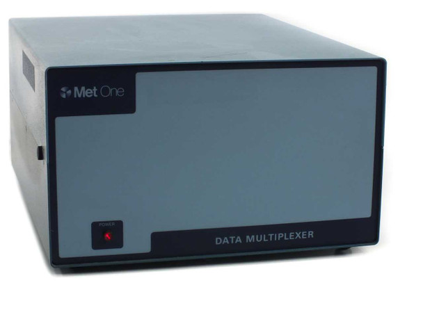 Met One 130-115 Data Multiplexer – front panel view showing POWER indicator light and Met One logo on gray enclosure